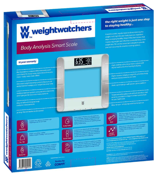 Weight watchers body analysis smart scale 4