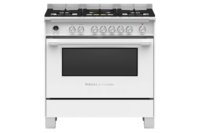 Fisher & Paykel 90cm Freestanding Dual Fuel Cooker White