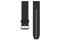 Garmin QuickFit 22 Silicone Watch Band (Black/Silver)