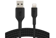 BELKIN BOOST CHARGE Lightning to USB-A Braided Cable, 2m Black