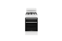 Westinghouse 54cm White Gas Freestanding Cooker with 4 Burner Natural Gas Cooktop