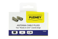 Pudney Coaxial Plugs RG59 Metal - Pack 2