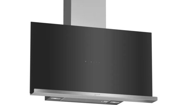D95frm1s0b   neff 90cm wall mounted flat rangehood   black glass %281%29