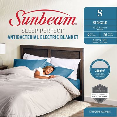 Bla5321   sunbeam sleep perfect antibacterial electric blanket single %281%29