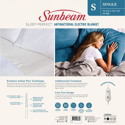 Bla5321   sunbeam sleep perfect antibacterial electric blanket single %282%29