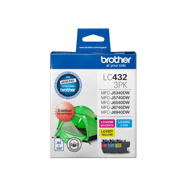 Lc4323pks   brother genuine lc432 3 pack ink cartridges