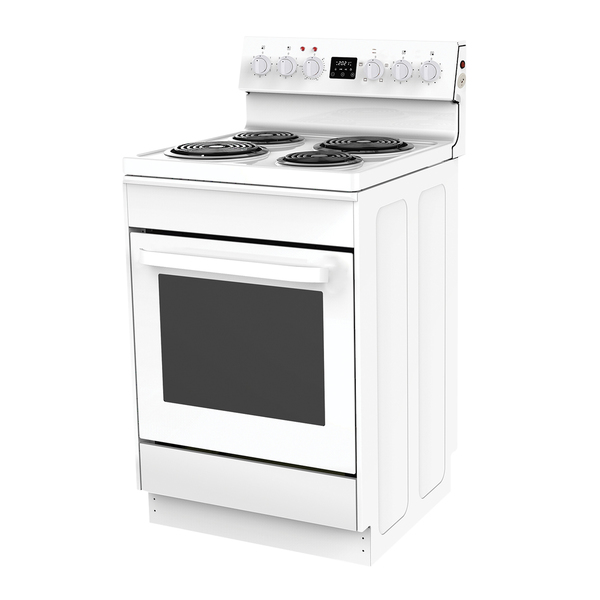 Fs60wr4   parmco 600mm 4 function freestanding stove with radiant coil cooktop white %283%29