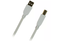 Pudney USB-A Plug To USB-B Plug V2.0 1 Metre White