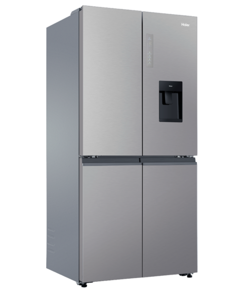 Hrf580yps   haier quad door fridge freezer 508l with plumbed ice   water dispenser satina %282%29