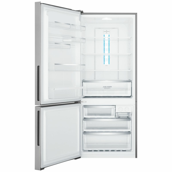 Wbe4302ac l   westinghouse 425l bottom mount fridge freezer silver   left hinge %284%29