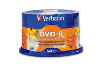 Verbatim 4.7GB Blank DVD-R Media (50-Pack)