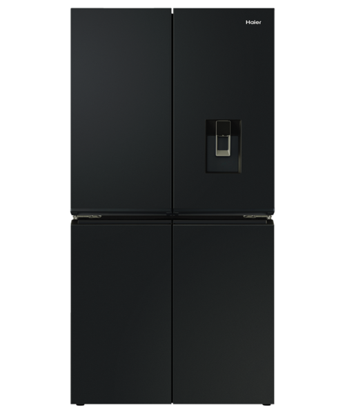 Hrf680ypc   haier quad door refrigerator freezer 623l ice   water black %281%29