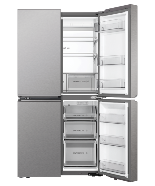 Hrf680yps   haier quad door refrigerator freezer 623l ice   water satina %283%29