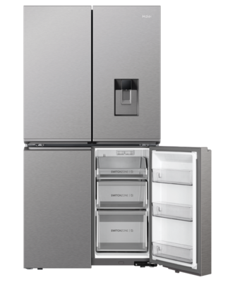 Hrf680yps   haier quad door refrigerator freezer 623l ice   water satina %284%29