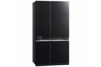 Mitsubishi Quad Door Black Glass 635L Refrigerator