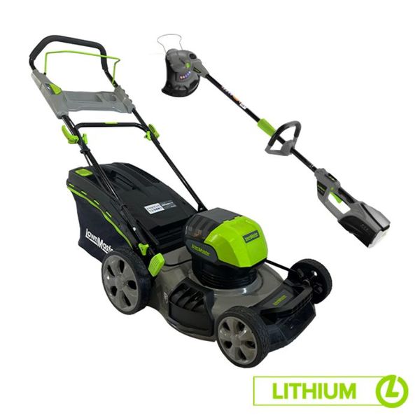 Lb4010003   lawnmaster lithium 40v 18 lawnmower   line trimmer kit