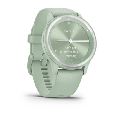 010 02566 03   garmin vivomove sport cool mint with silver accents %283%29