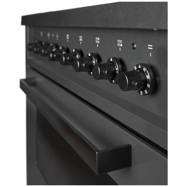 L096wmp mgd   ilve 90cm nero lusso freestanding dual fuel oven stove %282%29