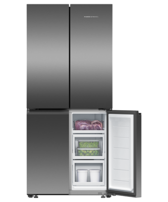 Rf500qnb1   fisher   paykel quad door fridge freezer 498l black stainless steel %282%29