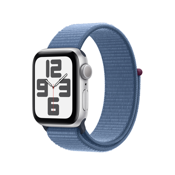 Apple watch se gps 40mm silver aluminium winter blue sport loop pdp image position 1  anz