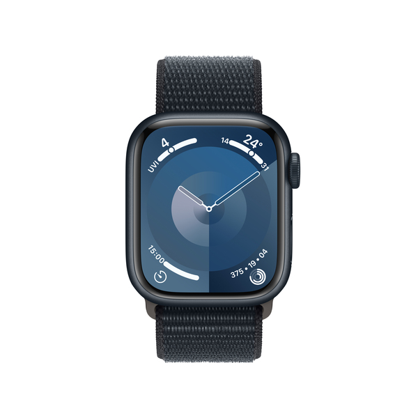 Apple watch series 9 gps 41mm midnight aluminium midnight sport loop pdp image position 2  anz