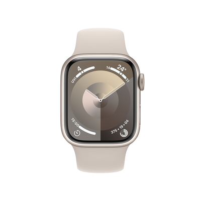 Apple watch series 9 lte 41mm starlight aluminium starlight sport band pdp image position 2  anz