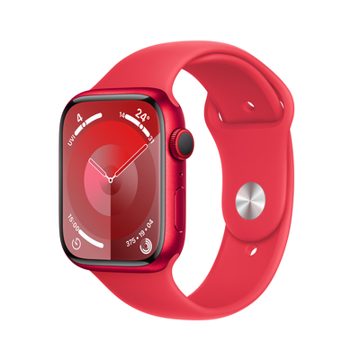 Apple watch series 9 lte 45mm productred aluminium productred sport band pdp image position 1  anz