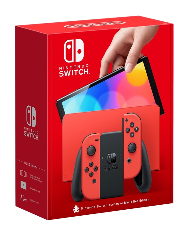 Nintendo switch console oled model   mario red edition 1