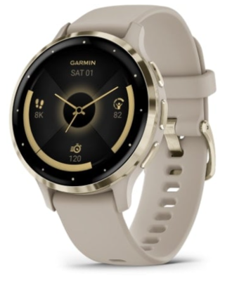 010 02785 02   garmin venu 3s soft gold stainless steel bezel with french gray case and silicone band 1
