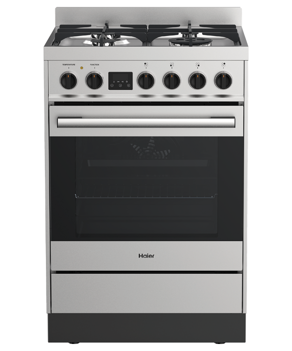 Hor60s9msx1   haier 60cm dual fuel freestanding cooker with 4 burner gas cooktop stainless steel %281%29