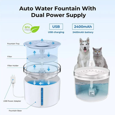 5735771   dogness d08 smart sensor pet water fountain   2l 4