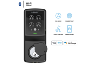 Lockly Matte Black Secure Pro Smart Lock Deadbolt With WIFI-Link and 3D Fingerprint