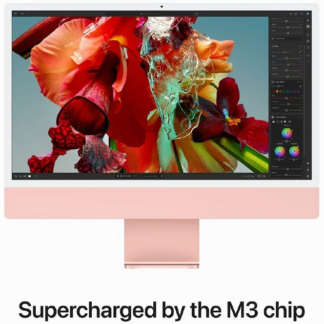 Mqru3x a   apple 24 imac with retina 4.5k display m3 chip with 8%e2%80%91core cpu and 10%e2%80%91core gpu 512gb ssd pink %284%29