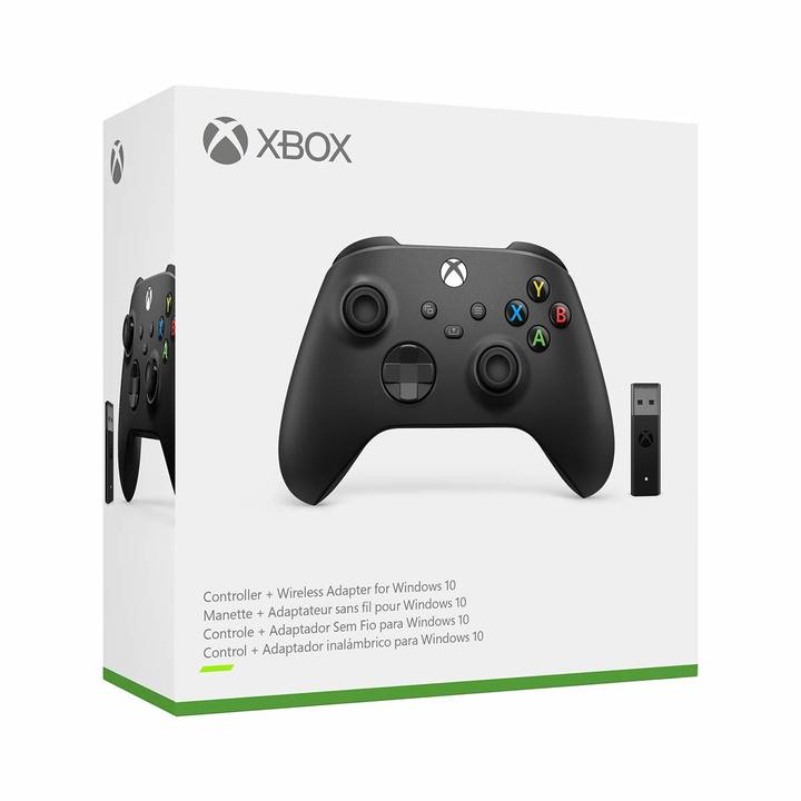 Original xbox wireless controller   wireless adapter for windows 10 11 android ios   carbon black %28xbox series x s  xbox one  pc%29 1