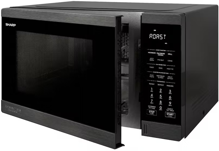 R890ebs   sharp convection microwave 1100w black stainless %282%29