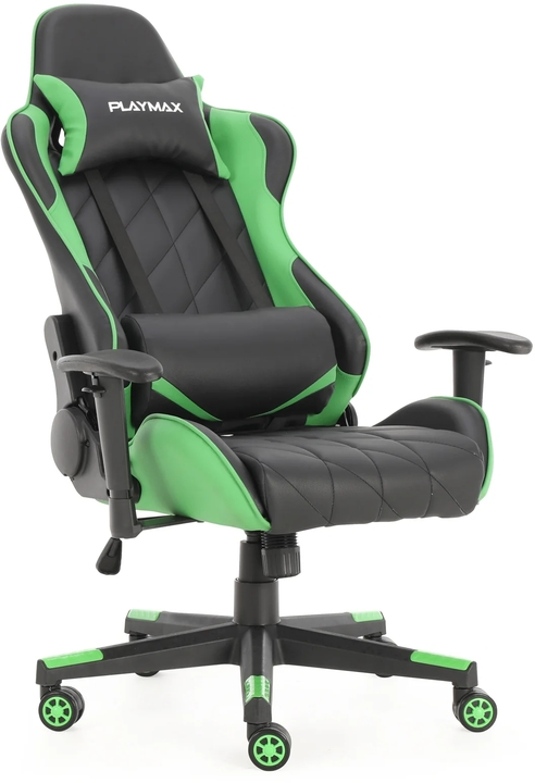 Pegcgrb   playmax elite gaming chair green black %285%29