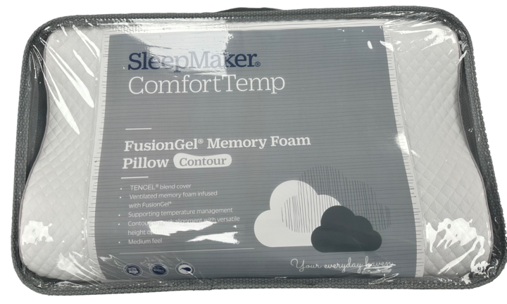 30000481   sleepmaker comfort temp fusion gel memory foam contoured  pillow