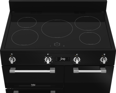 Brc916imb  beko 90cm black freestanding cooker with induction cooktop2