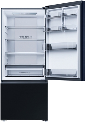 Hrf420bec   haier 433l botom mount fridge freezer black %285%29