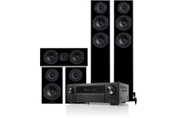 Denon 7.2 Ch 8K AV Receiver with Wharfdale Diamond Floorstanding, Bookshelf, Centre & Sub