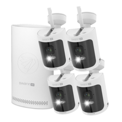 Swnvk as4k800sd4 au   swann allsecure4k wireless security kit with 4 x wire free cameras   nvr tower %283%29