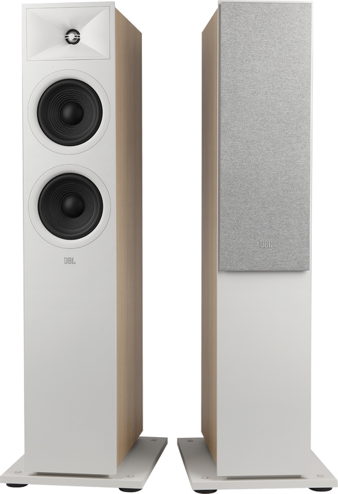 Jbl260fwht pair   jbl stage 260f 2.5 way dual 6.5 inch floorstanding speaker white pair %281%29