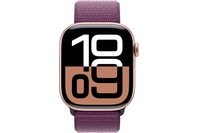 Apple Watch Series 10 GPS 46mm Rose Gold Aluminium Case with Plum Sport Loop