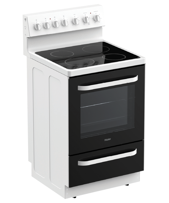 Hor60s4cerw1 haier 60cm freestanding range with ceramic element   h300 series %284%29
