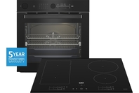 Beko 15 Function Aeroperfect 60cm Built-In Oven & Beko 60cm Built-in Induction Cooktop