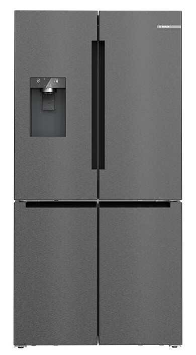 Bosch series 6 605l french door bottom freezer  brushed black steel anti fingerprint %281%29