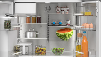 Bosch series 6  605l black inox cross door fridge  freezer with icewater tank %283%29