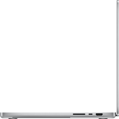 Macbook pro 16 in m4 silver pure side left screen  usen