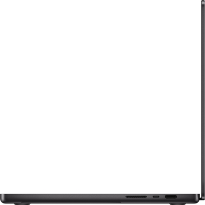 Macbook pro 16 in m4 space black pure side left screen  usen