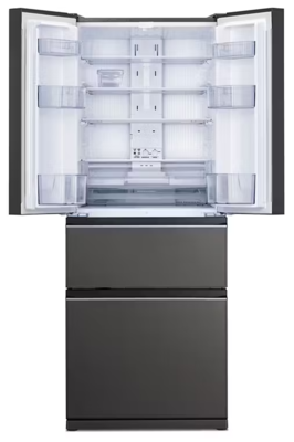 Mr lx442ex gds a mitsubishi electric 442l multi drawer fridge freezer   glass gunmetal %283%29